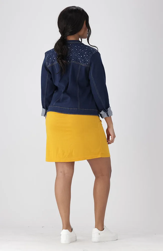 Arizona Sparkle Denim Jacket _ 153064 _ Mid Wash sold by Dunns product image thumbnail 5