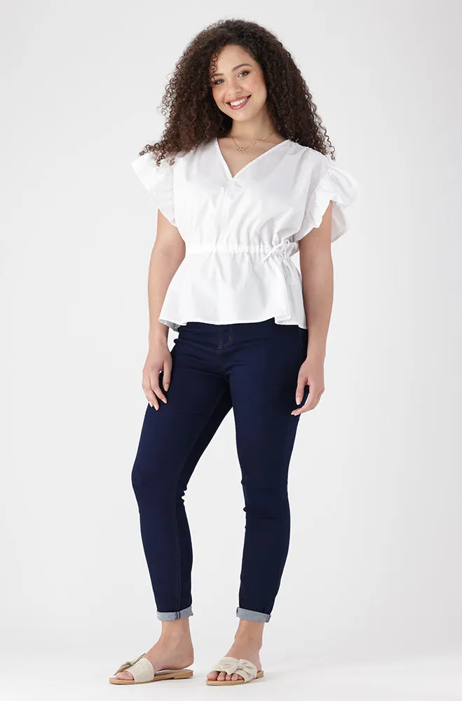 Ruched Top _ 154897 _ White sold by Dunns product image thumbnail 4