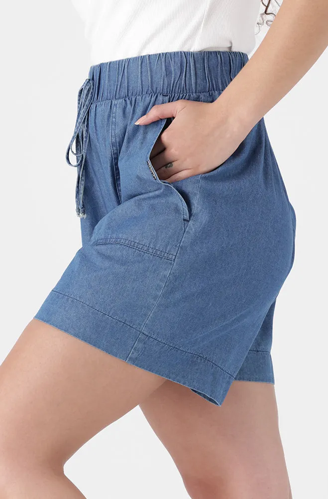 Lilly Chambray Short _ 151778 _ Light Wash sold by Dunns product image thumbnail 2