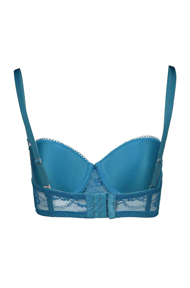 Mya Multiway Corded Lace Bra _ 155495 _ Teal sold by Dunns product image thumbnail 2