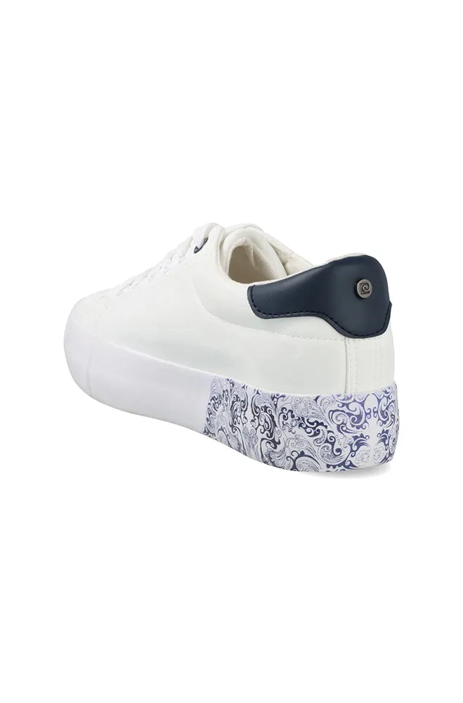 Pierre Cardin Lace Print Sneaker _ 161641 _ White sold by Dunns product image thumbnail 2