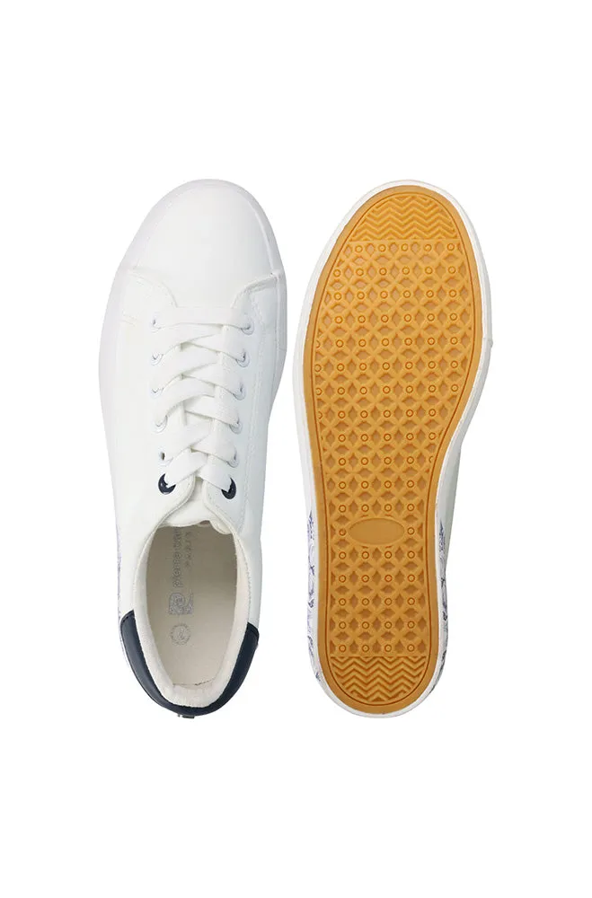 Pierre Cardin Lace Print Sneaker _ 161641 _ White sold by Dunns product image thumbnail 4