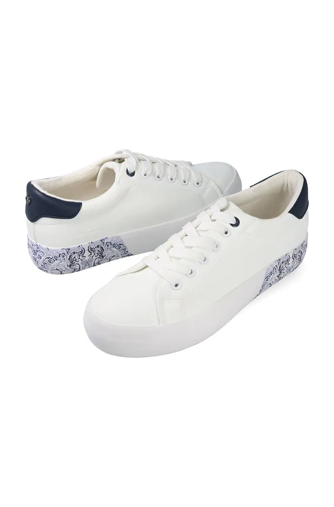 Pierre Cardin Lace Print Sneaker _ 161641 _ White sold by Dunns product image thumbnail 3