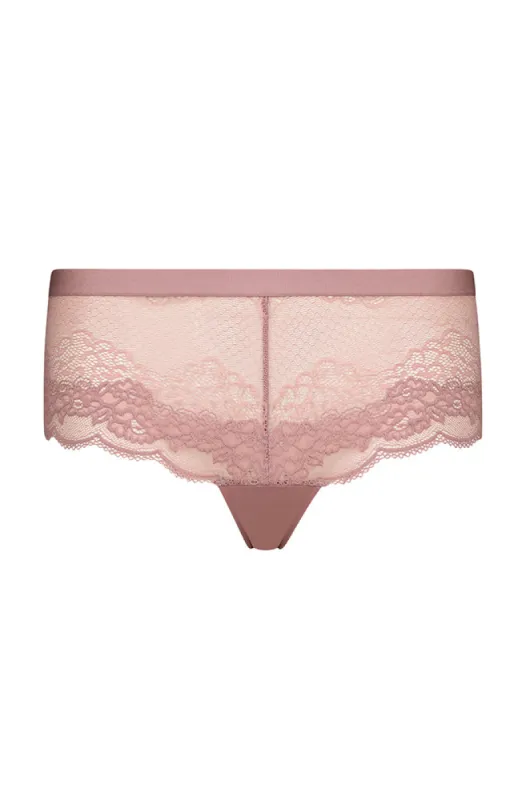 Evie Lace Boyleg _ 158420 _ Dusty Pink sold by Dunns