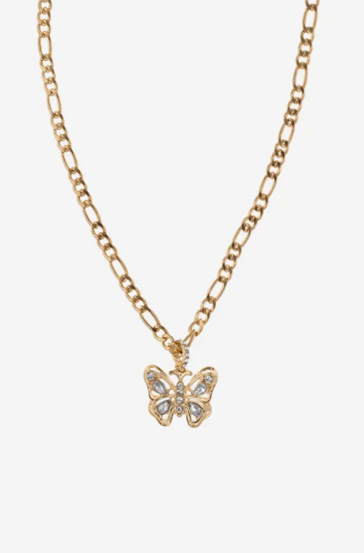 Lorna Butterfly Necklace _ 156089 _ Gold sold by Dunns