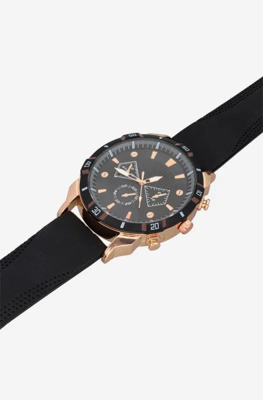 Jason  Silicone Strap Watch _ 155115 _ Black sold by Dunns