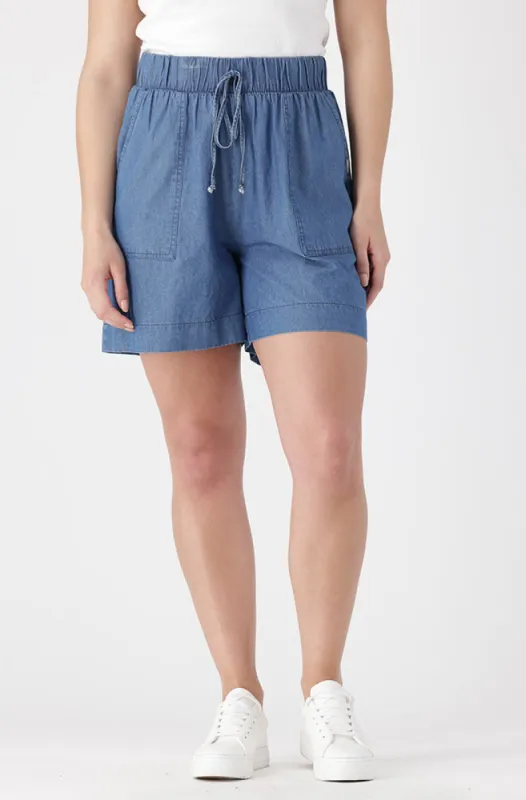 Lilly Chambray Short _ 151778 _ Light Wash sold by Dunns