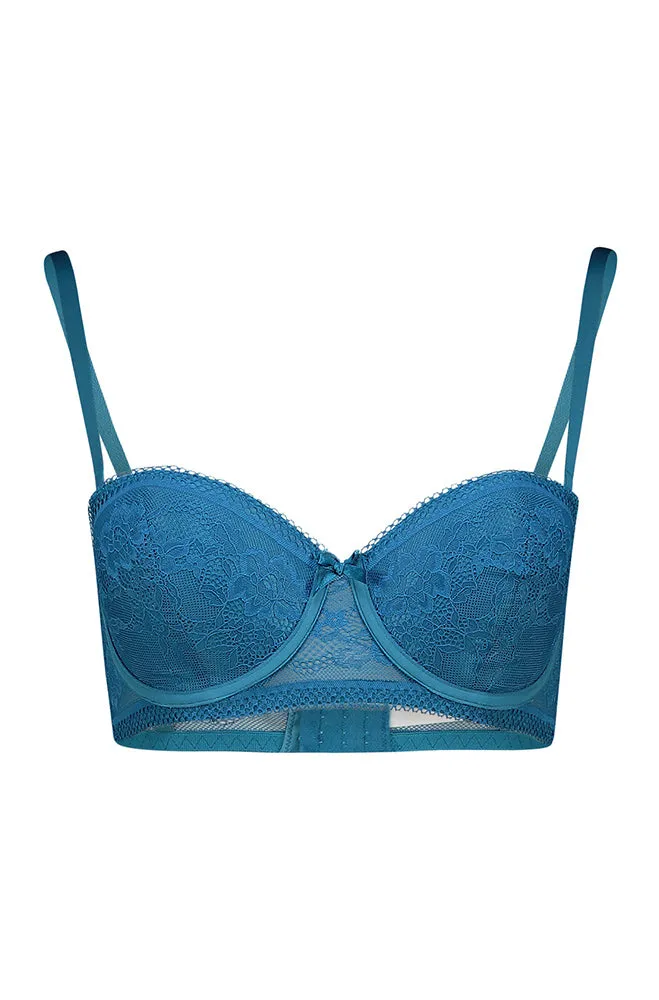 Mya Multiway Corded Lace Bra _ 155495 _ Teal sold by Dunns