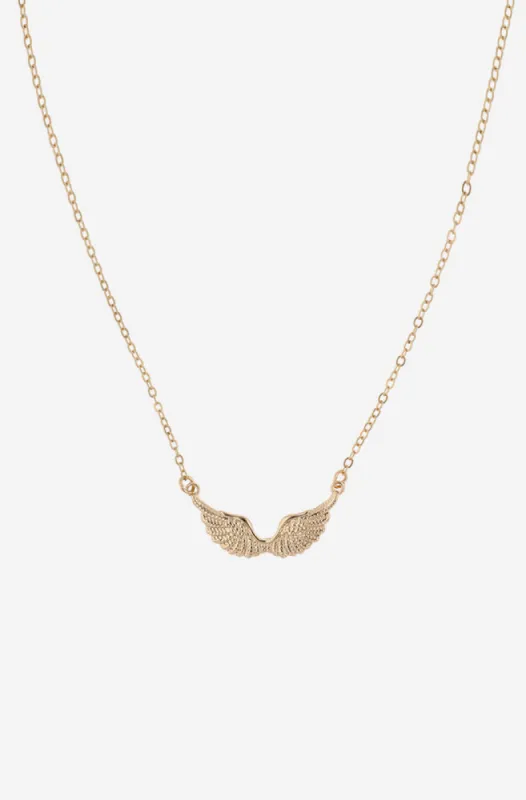 Mindy Angel Wing Necklace _ 156087 _ Gold sold by Dunns