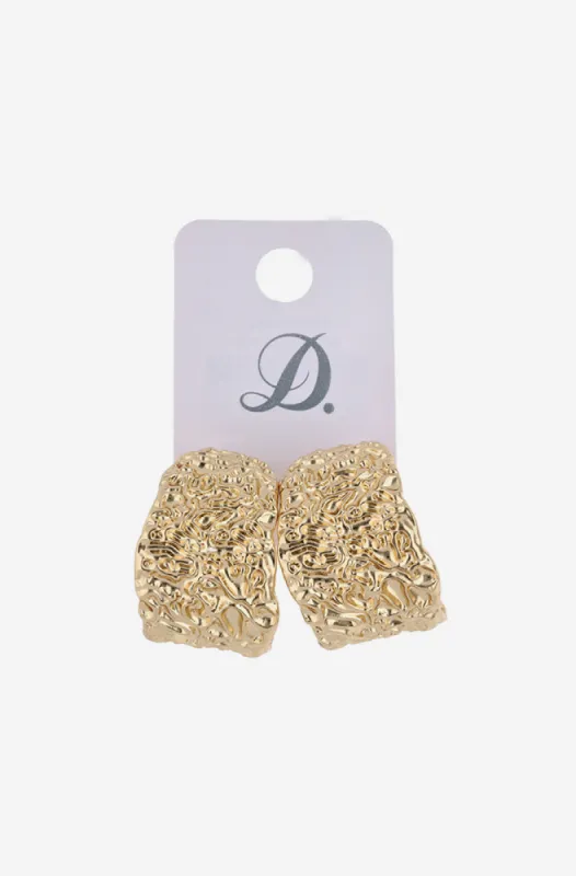 Lauren Textured Hoop Earrings _ 156144 _ Gold sold by Dunns