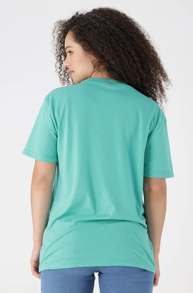 Jade Graphic Print Boyfriend Tee _ 154187 _ Turquoise sold by Dunns product image thumbnail 3
