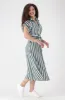 Gen Belted Button Down Shirt Dress _ 154268 _ Green sold by Dunns