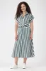 Gen Belted Button Down Shirt Dress _ 154268 _ Green sold by Dunns