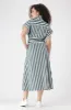 Gen Belted Button Down Shirt Dress _ 154268 _ Green sold by Dunns