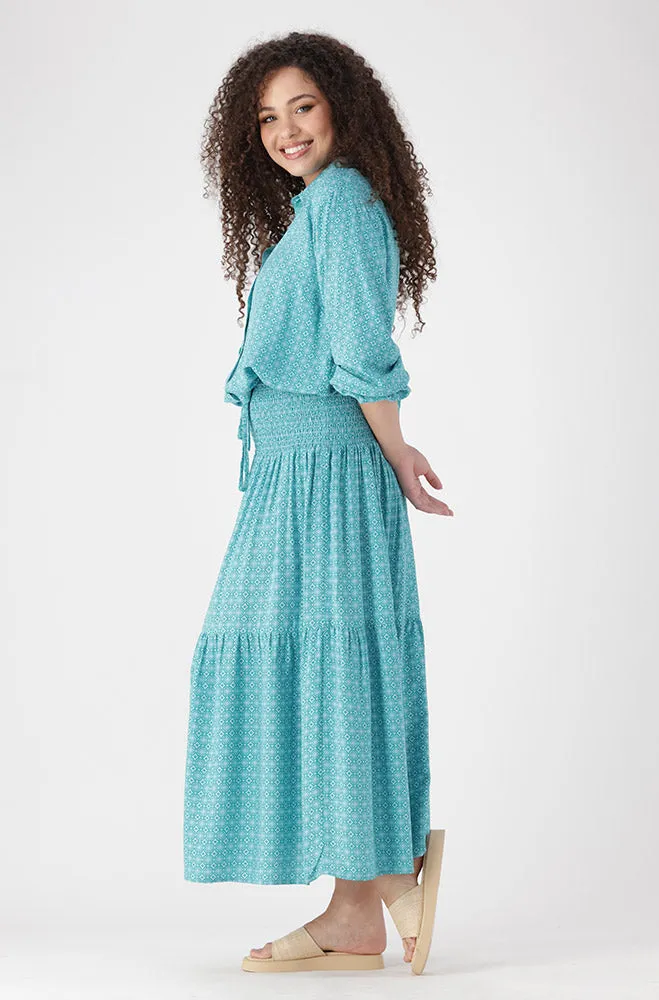 Sam Elasticated Hem _ 154236 _ Turquoise sold by Dunns product image thumbnail 5