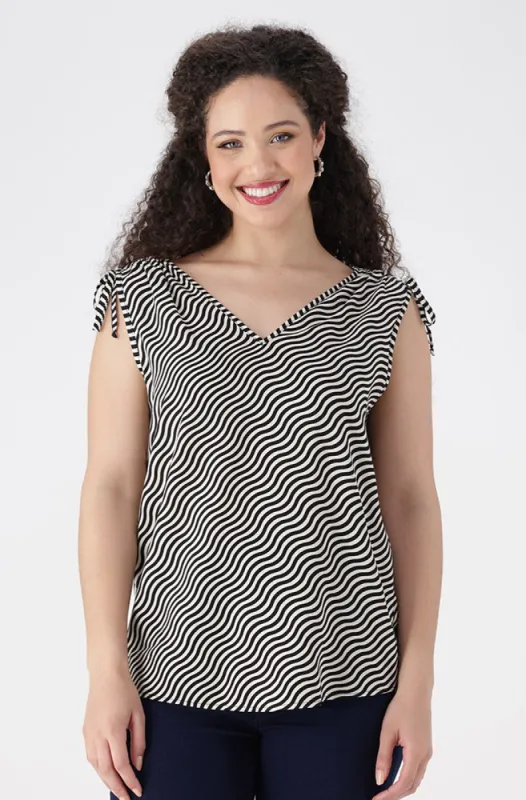 Jessie Shoulder Tie Top _ 154653 _ Multi sold by Dunns