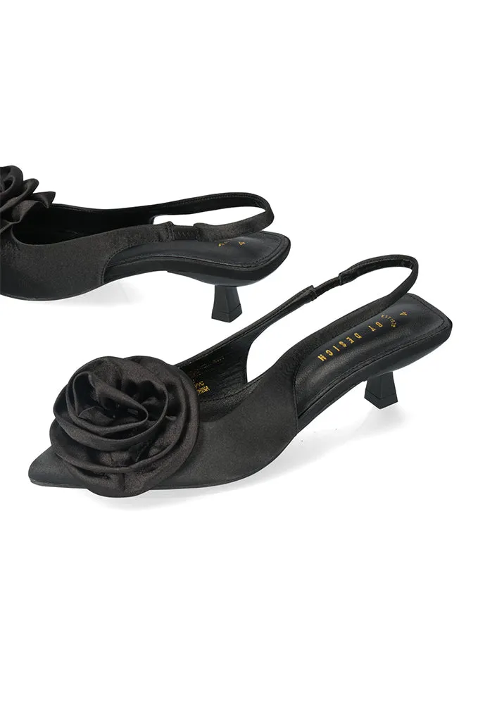 Rosaleen Kitten Heel Slingback _ 153656 _ Black sold by Dunns product image thumbnail 3