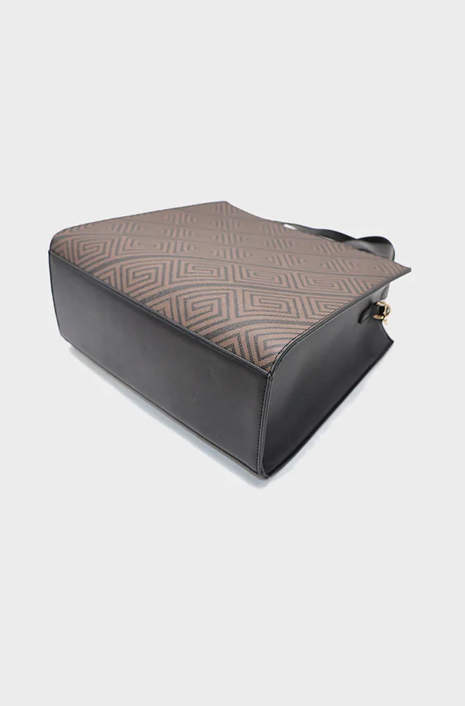 Tayla Printed Tote Bag _ 156072 _ Black sold by Dunns product image thumbnail 3