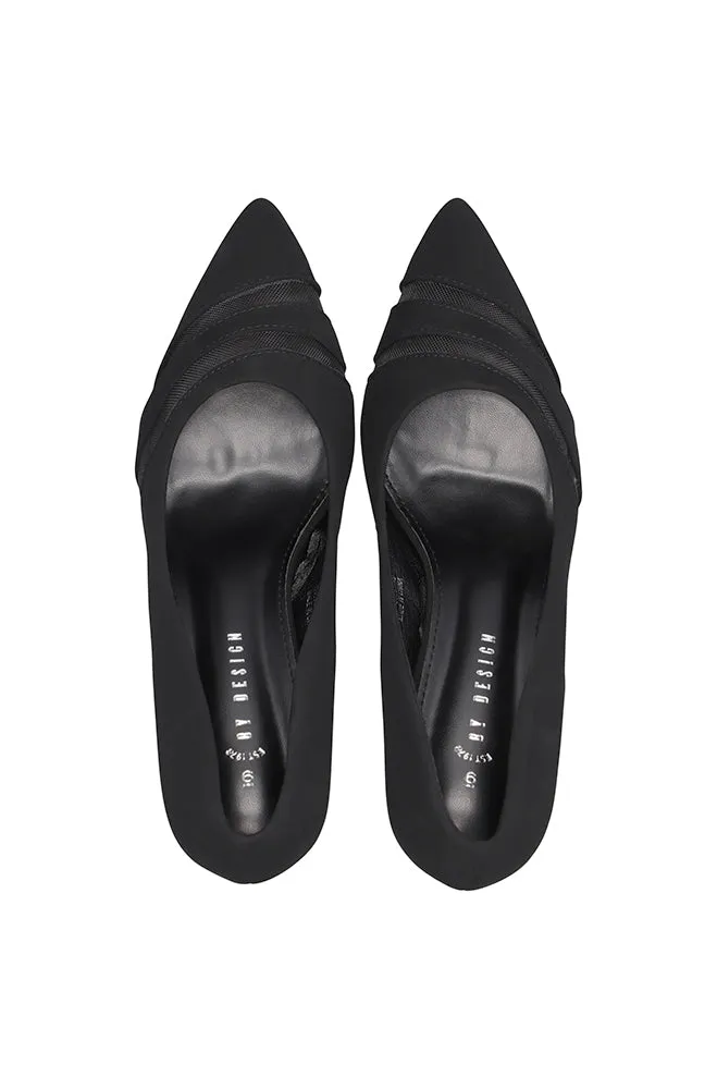 Lami Mesh Kitten Heel _ 153718 _ Black sold by Dunns product image thumbnail 4