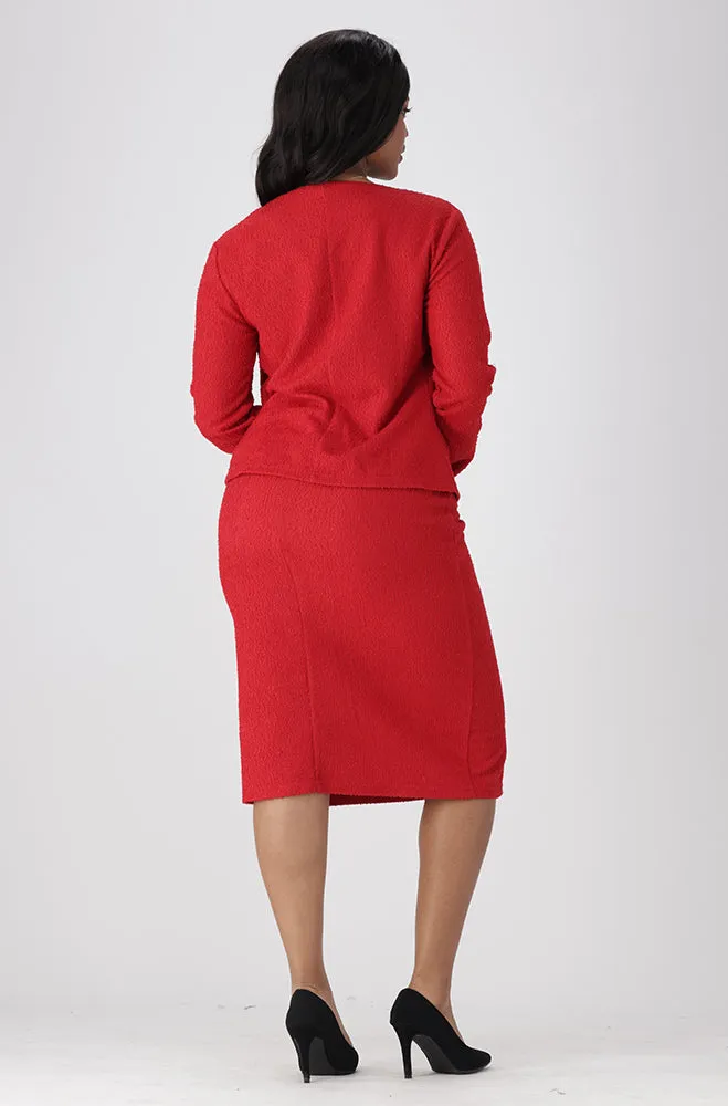 Briana Boucle Suit Jacket _ 151578 _ Red sold by Dunns product image thumbnail 5