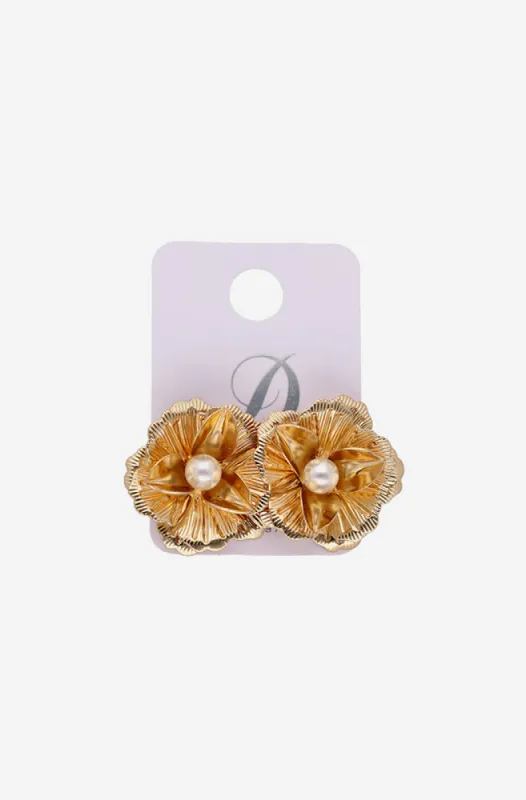 Zoe Flower Earrings _ 154406 _ Gold sold by Dunns