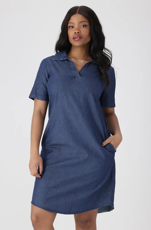 Carmody Chambray Portofino  Dress _ 152963 _ Dark Wash sold by Dunns