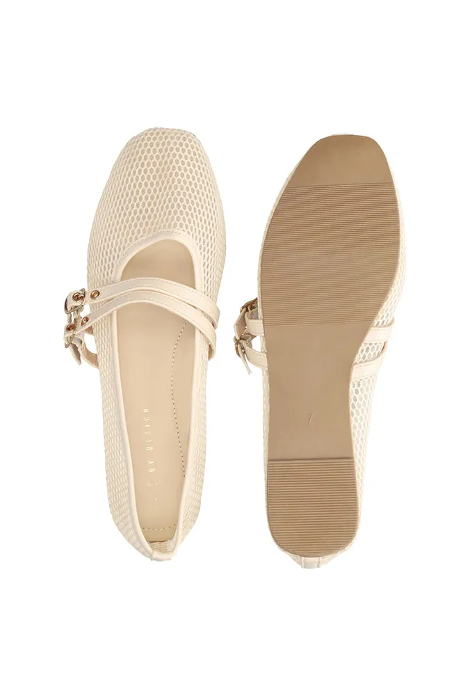 Jessie Mesh Double Buckle Pump _ 153883 _ Nude sold by Dunns product image thumbnail 4