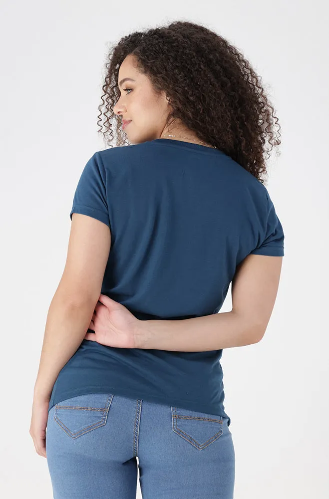 Zola Regular Fitted Graphic Tee _ 154186 _ Teal sold by Dunns product image thumbnail 3