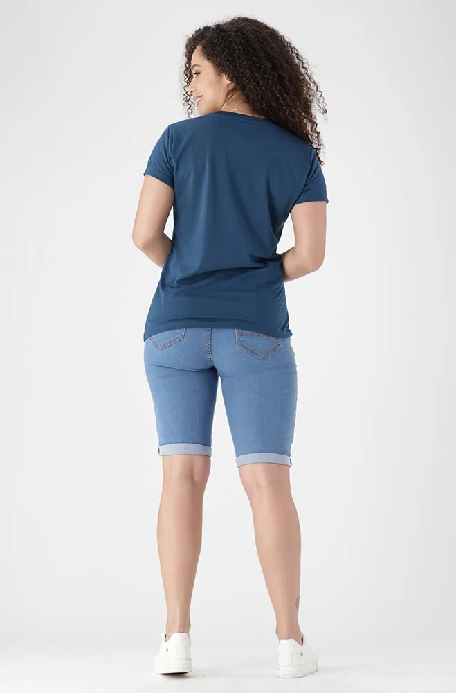 Zola Regular Fitted Graphic Tee _ 154186 _ Teal sold by Dunns product image thumbnail 5