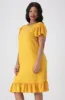 Alice Tulip Sleeve Shift Dress _ 154033 _ Ocre sold by Dunns