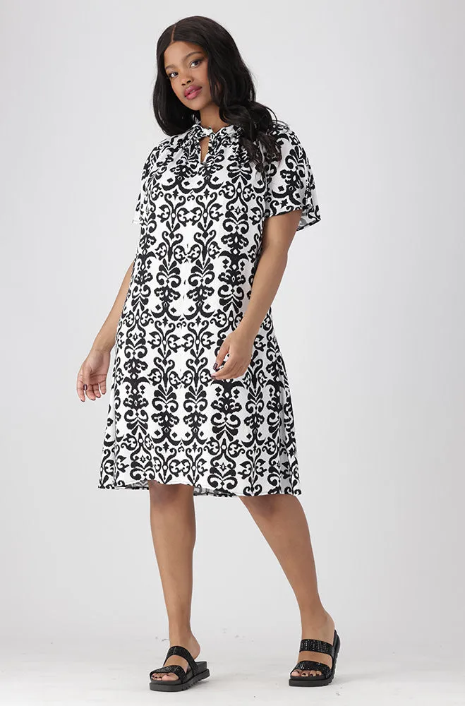 Carla Tie Neck Detail Dress _ 155344 _ Multi sold by Dunns product image thumbnail 4