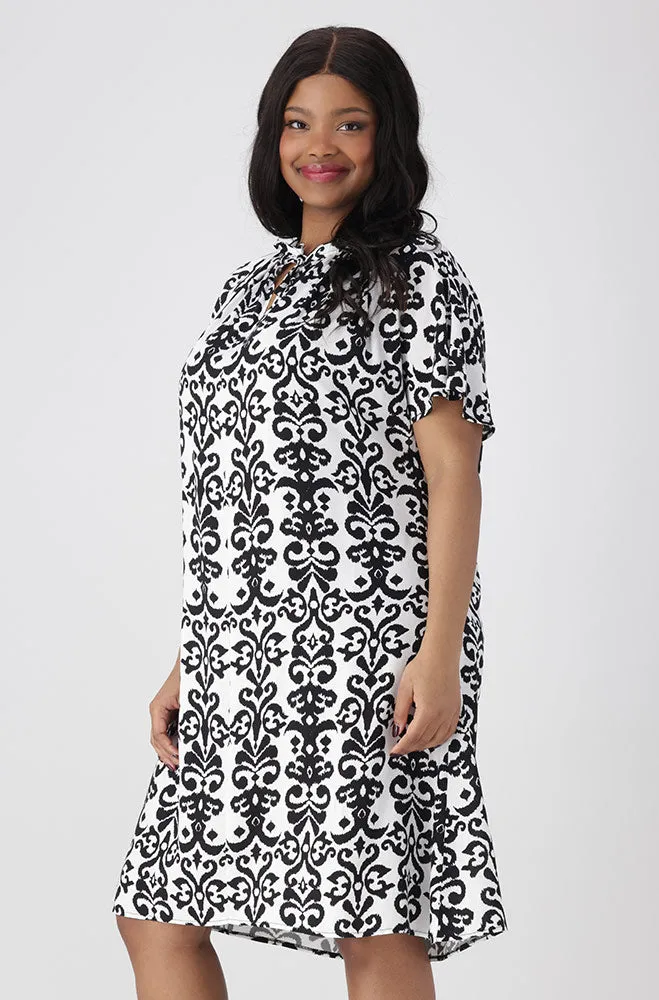 Carla Tie Neck Detail Dress _ 155344 _ Multi sold by Dunns product image thumbnail 2