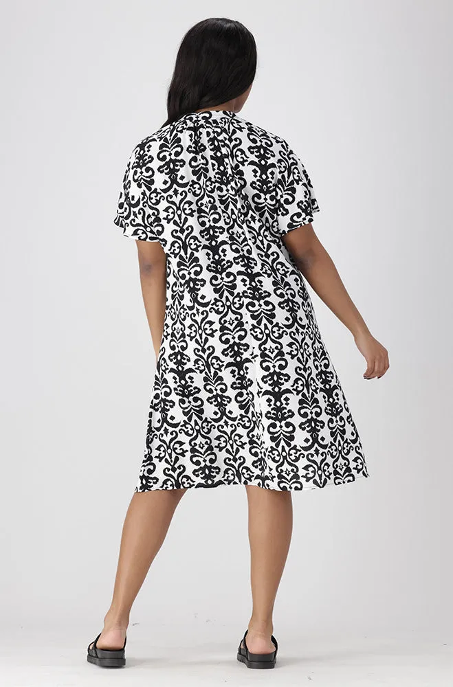 Carla Tie Neck Detail Dress _ 155344 _ Multi sold by Dunns product image thumbnail 5