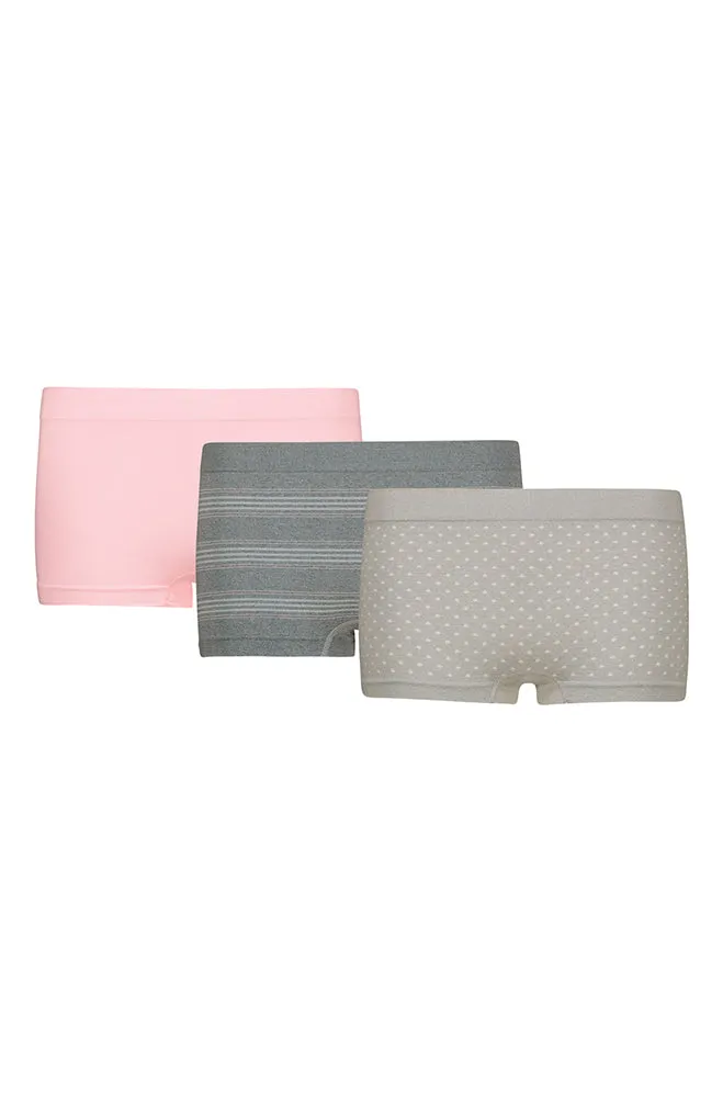 May Seamfree Boyleg 3pk _ 152590 _ Grey Mel sold by Dunns