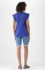 Kiki Anglaise Sleeve Top _ 150489 _ Cobalt sold by Dunns