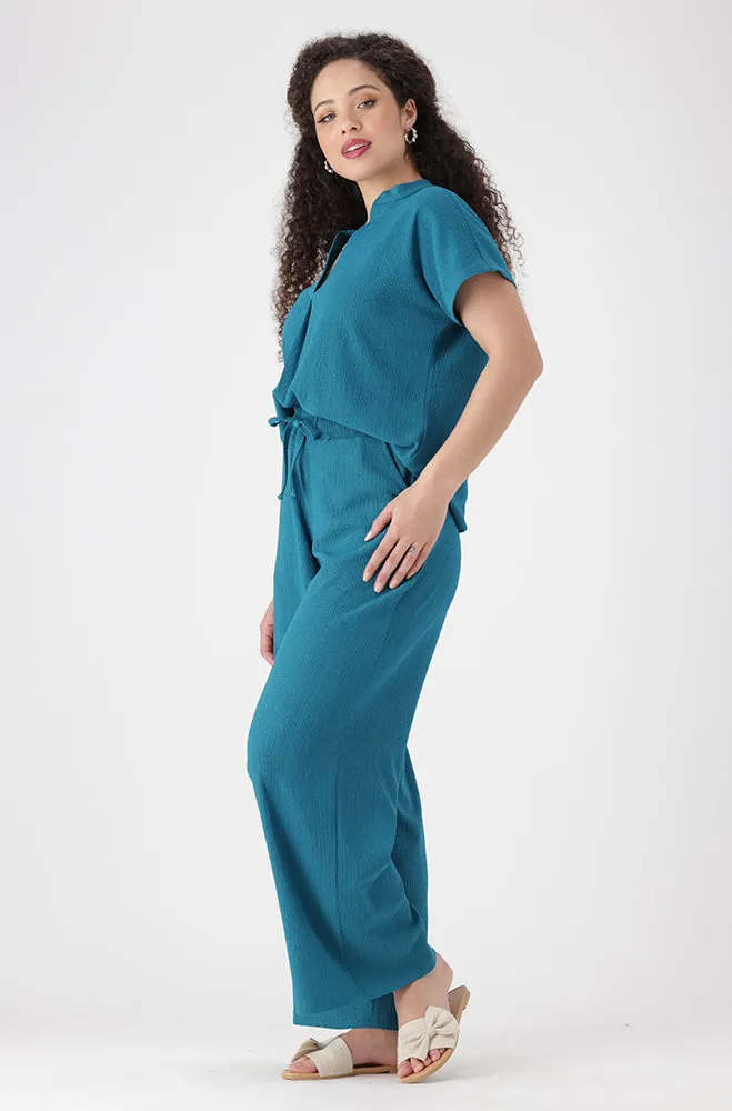 Edith Shortsleeve Portofino Top _ 155602 _ Teal sold by Dunns product image thumbnail 4