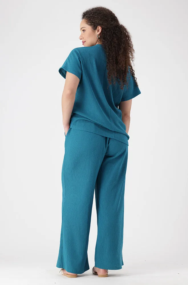 Edith Shortsleeve Portofino Top _ 155602 _ Teal sold by Dunns product image thumbnail 5