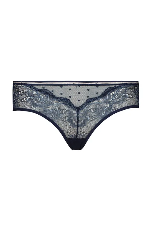 Gemma Lace/Mesh Dobby Bikini _ 161112 _ Navy sold by Dunns