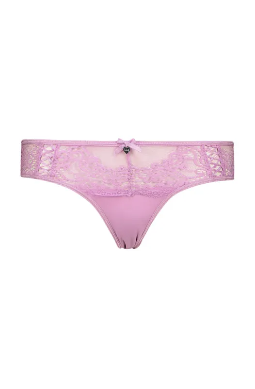 Niya Lace/Ribbon Detail Brazilian _ 161113 _ Lilac sold by Dunns