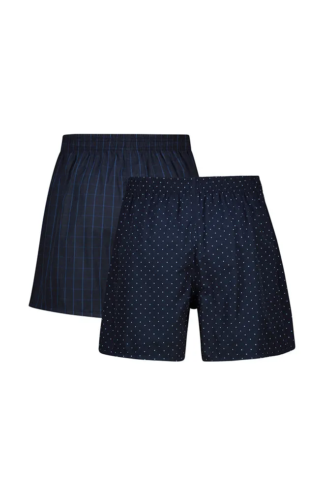 Pierre Woven Boxers 2 Pk _ 154507 _ Navy sold by Dunns product image thumbnail 2
