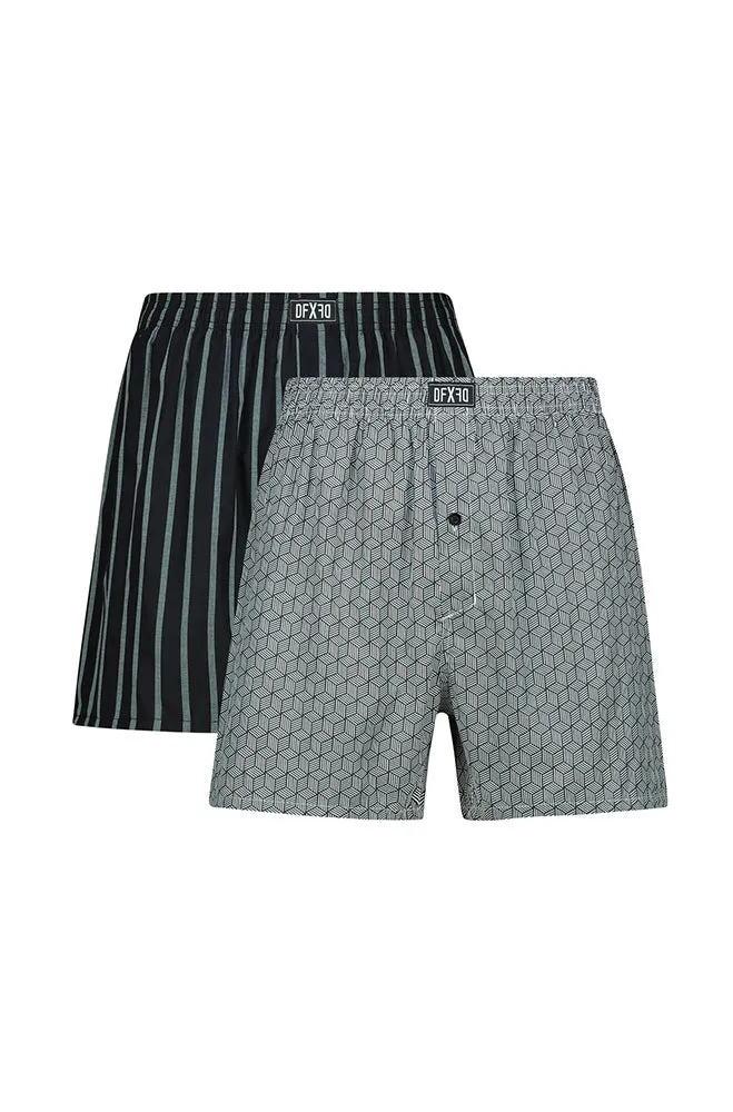Jorge Woven Boxers 2pk _ 153051 _ Black sold by Dunns