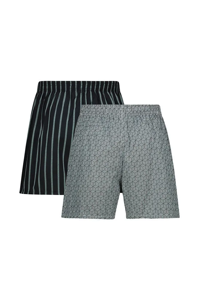 Jorge Woven Boxers 2pk _ 153051 _ Black sold by Dunns product image thumbnail 2