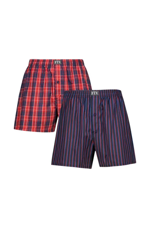 Eddy Woven Boxers 2pk _ 150634 _ Red sold by Dunns