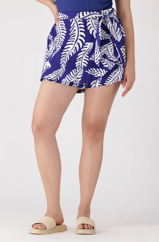 Iza Wrap Skort _ 157425 _ Blue sold by Dunns