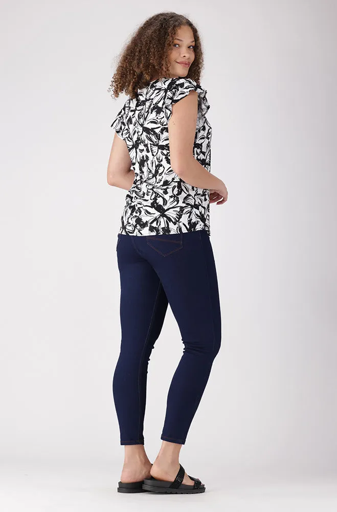 Nikki Flutter Sleeve Top _ 156334 _ Black sold by Dunns product image thumbnail 5