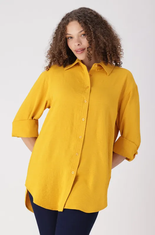 Kate Button Down Shirt _ 155340 _ Ocre sold by Dunns