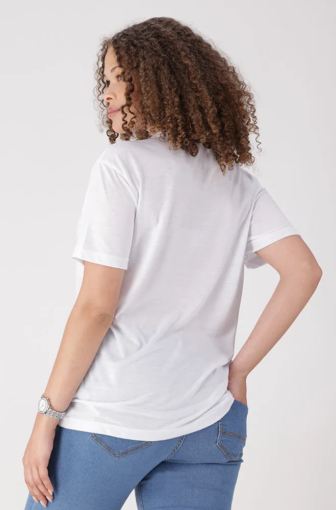 Jade Graphic Print Boyfriend Tee _ 156063 _ White sold by Dunns product image thumbnail 3