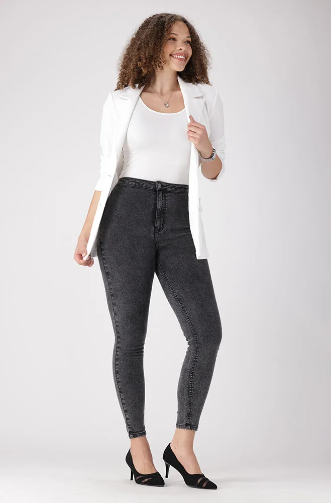 Aria Belted Blazer _ 155606 _ White sold by Dunns product image thumbnail 5