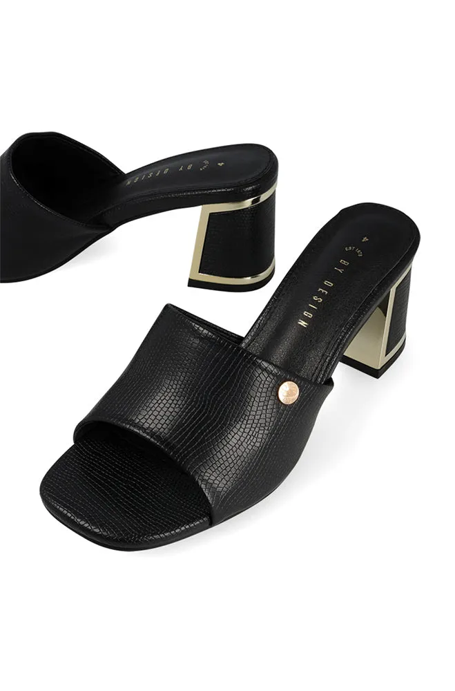 Rory Block Heel Mule _ 155685 _ Black sold by Dunns product image thumbnail 2