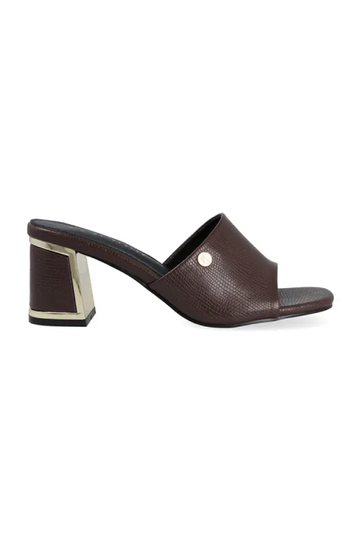Rory Block Heel Mule _ 155686 _ Brown sold by Dunns